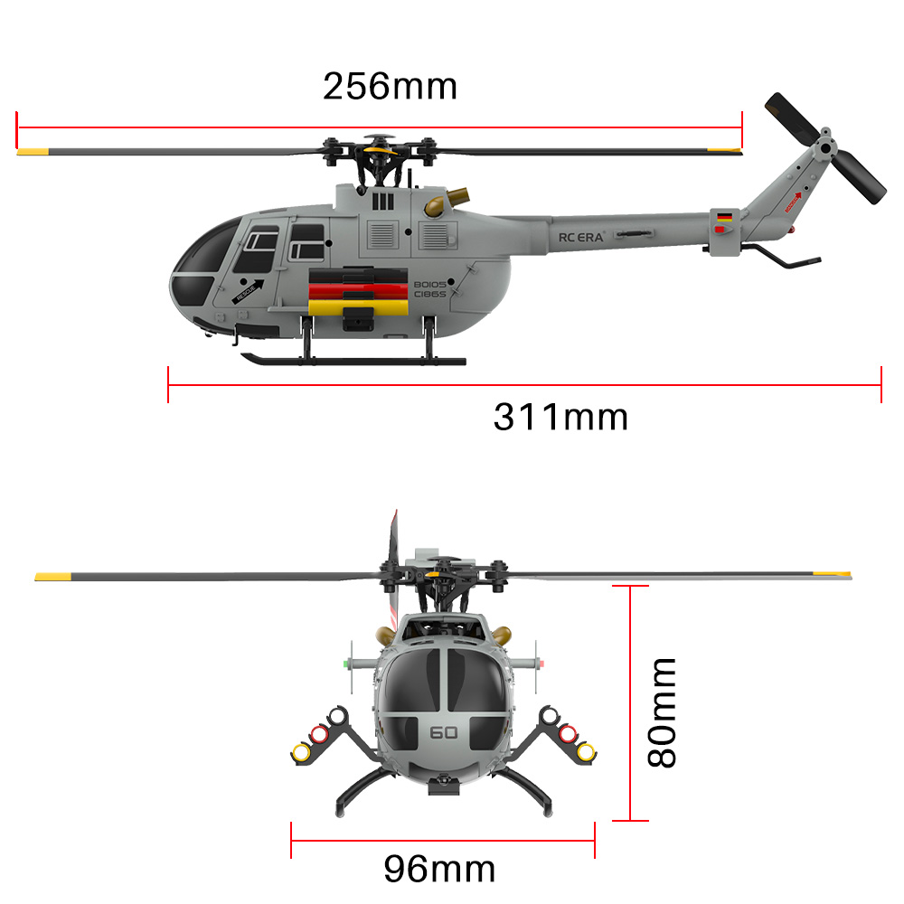 RC ERA C186S BO105 Helicopter  - đánh giá và giá Rc Helicopter Gyro